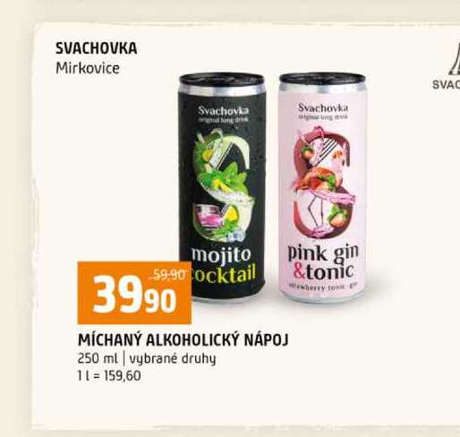 MÍCHANÝ ALKOHOLICKÝ NÁPOJ 250 ml vybrané druhy 