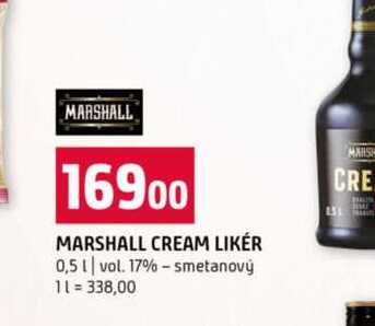 MARSHALL CREAM LIKÉR 0,5l vol. 17% smetanový