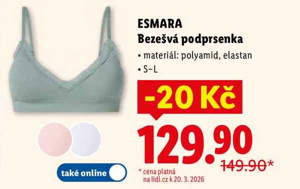 ESMARA Bezešvá podprsenka