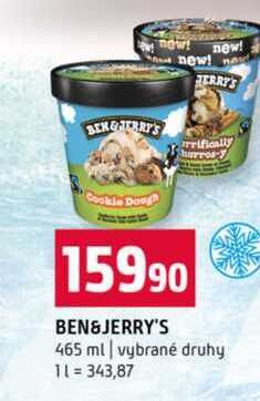 BEN&JERRY'S 465 ml vybrané druhy