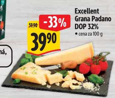 Excellent Grana Padano DOP 32%, cena za 100 g 