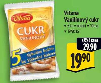 Vitana Vanilínový cukr 5 ks, 100 g v akci