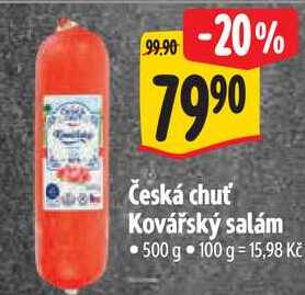 Česká chuť Kovářský salám, 500 g