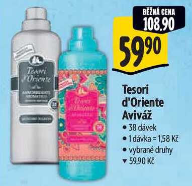 Tesori d'Oriente Aviváž, 38 dávek