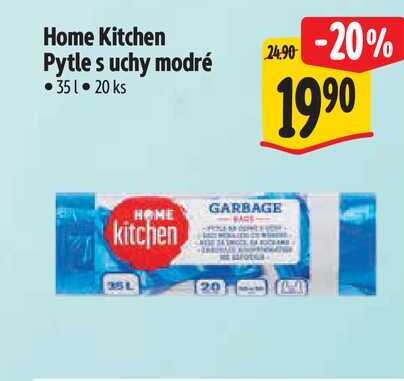 Home Kitchen Pytle s uchy modré 35 l, 20 ks