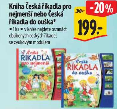 Kniha Česká říkadla pro nejmenší nebo Česká říkadla do ouška