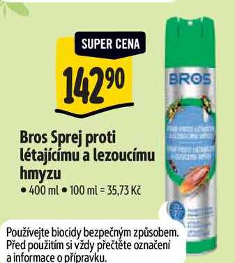 Bros Sprej proti létajícímu a lezoucímu hmyzu, 400 ml 