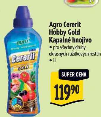 Agro Cererit Hobby Gold Kapalné hnojivo, 1 l