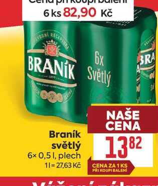 Braník světlý 6x 0,51, plech 