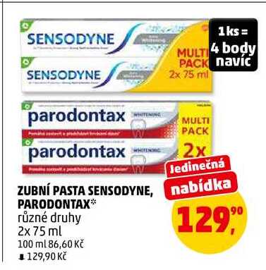 ZUBNÍ PASTA SENSODYNE, 2x 75 ml 