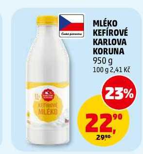 MLÉKO KEFÍROVÉ KARLOVA KORUNA, 950 g 