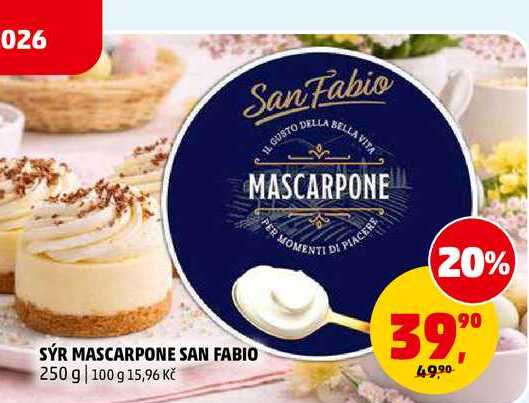 SÝR MASCARPONE SAN FABIO, 250 g 