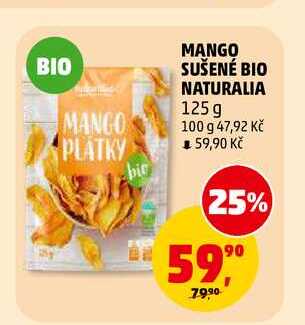 MANGO SUŠENÉ BIO NATURALIA, 125 g