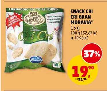 SNACK CRI CRI GRAN MORAVIA, 15 g 