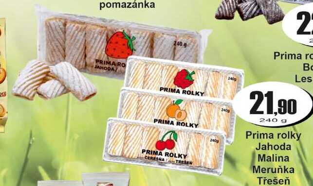 Prima rolky  Jahoda Malina Meruňka Třešeň 240g