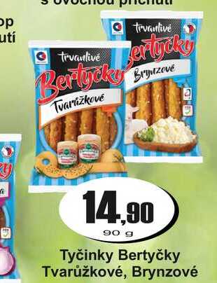 Tyčinky Bertyčky Tvarůžkové, Brynzové 90g