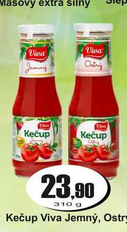 Kečup Viva Jemný, Ostrý 310g
