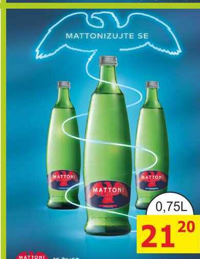 Mattoni přírodní minerální voda 0,75l, sklo