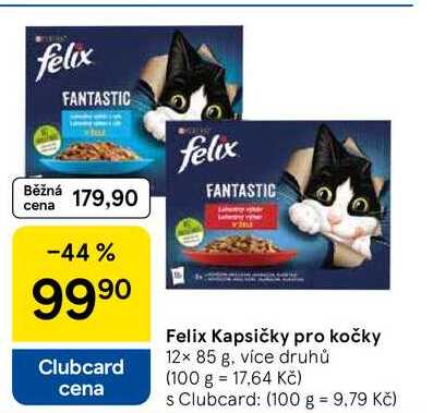 Felix Kapsičky pro kočky, 12× 85 g, více druhů 