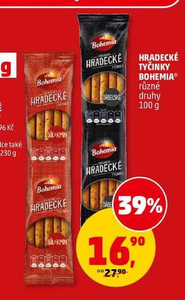 HRADECKÉ TYČINKY BOHEMIA, 100 g