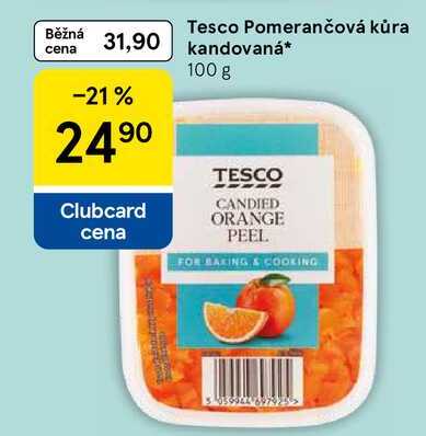 Tesco Pomerančová kůra kandovaná, 100 g 