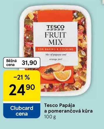 Tesco Papája a pomerančová kůra, 100 g 