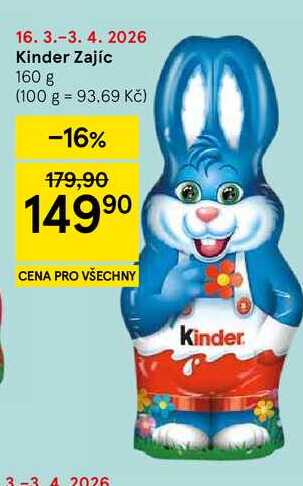 Kinder Zajíc, 160 g