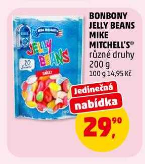 BONBONY JELLY BEANS MIKE MITCHELL'S, 200 g