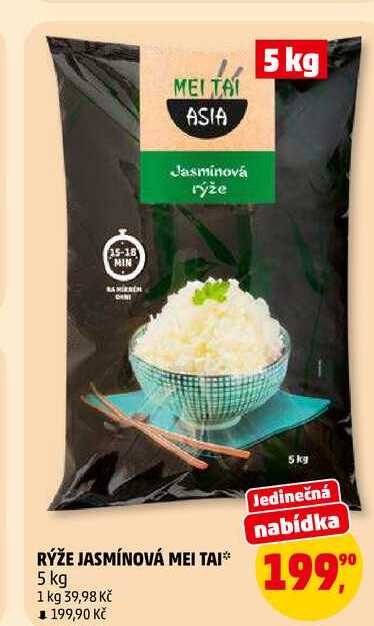 RÝŽE JASMÍNOVÁ MEI TAI, 5 kg