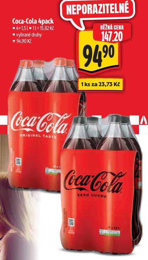Coca-Cola 4pack, 4x 1,5 l