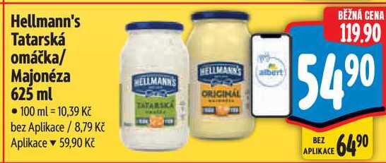 Hellmann's Tatarská omáčka/Majonéza, 625 ml 