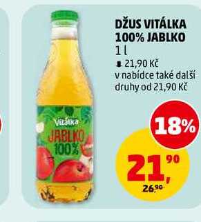 DŽUS VITÁLKA 100% JABLKO, 1 l