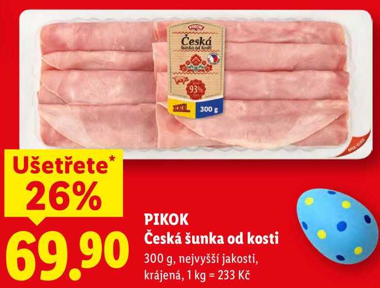 PIKOK Česká šunka od kosti, 300 g