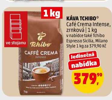 KÁVA TCHIBO Café Crema Intense, zrnková, 1 kg