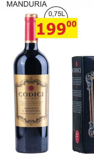 CODICI PRIMITIVO DI MANDURIA 0,75l