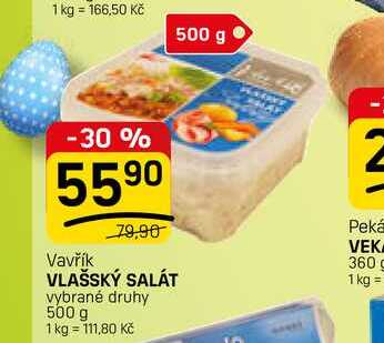 VLAŠSKÝ SALÁT vybrané druhy 500 g 