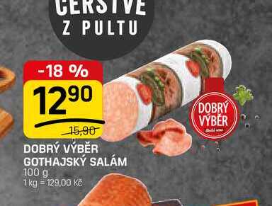 DOBRÝ VÝBĚR GOTHAJSKÝ SALÁM 100 g 