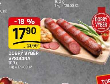 DOBRÝ VÝBĚR VYSOČINA 100 g