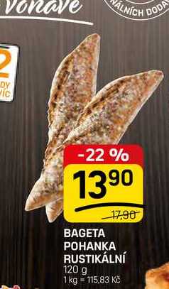 BAGETA POHANKA RUSTIKÁLNÍ 120 g 