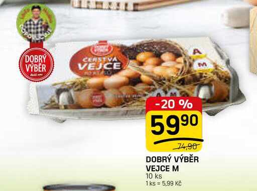 DOBRÝ VÝBĚR VEJCE M 10 ks 