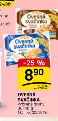 OVESNÁ SVAČINKA vybrané druhy 36-40 g 