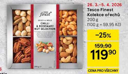 Tesco Finest Kolekce ořechů, 200 g 