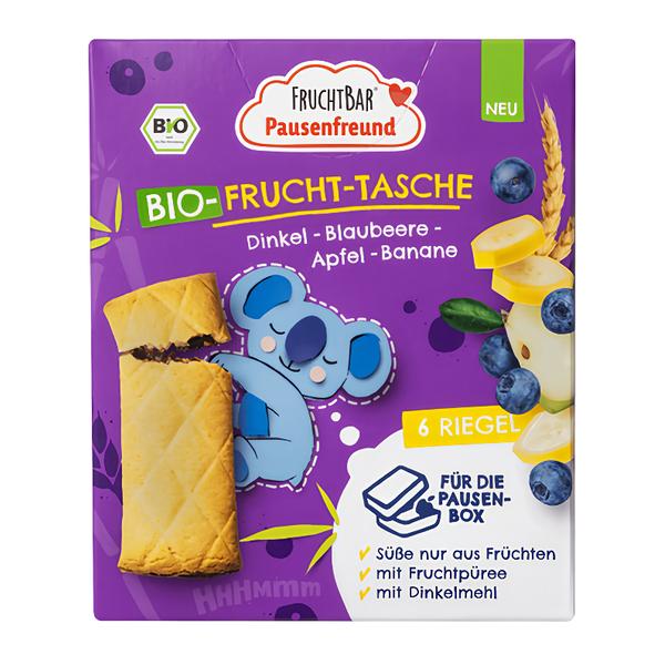 Fruchtbar BIO Špaldové taštičky jablko, borůvky a banán, 6x 22 g