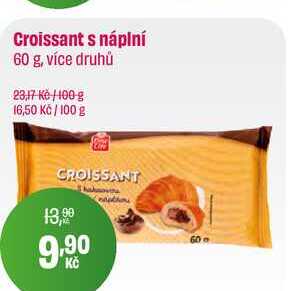 Croissant s náplní 60 g, více druhů 