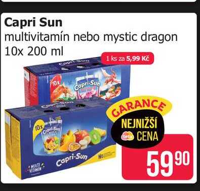 Capri Sun multivitamín nebo mystic dragon 10x 200 ml