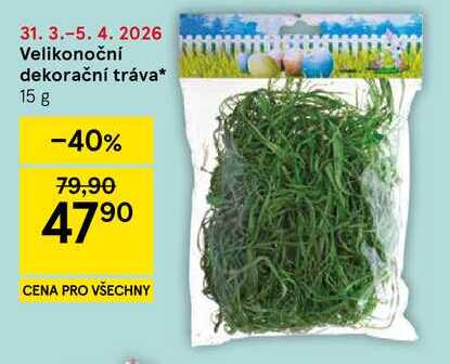 Velikonoční dekorační tráva, 15 g 