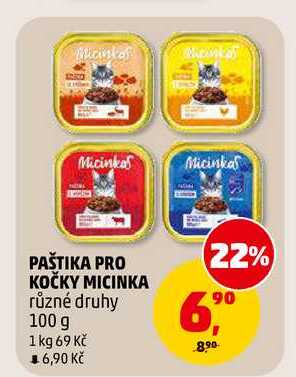 PAŠTIKA PRO KOČKY MICINKA, 100 g