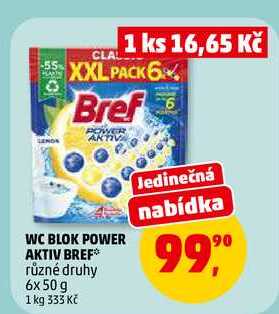 WC BLOK POWER AKTIV BREF, 6x 50 g