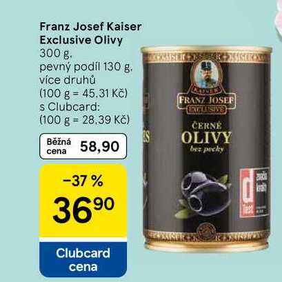 Franz Josef Kaiser Exclusive Olivy, 300 g. pevný podíl 130 g 