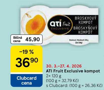 ATI Fruit Exclusive kompot, 2x 120 g 